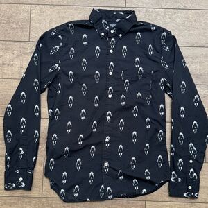 Bonobos Black Button-down with Pattern (Slim M)